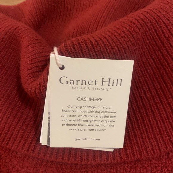 Garnet Hill Cashmere Cowl-Neck Sweater Vest Size Small NEW! Berry Pink $229 - Picture 7 of 7